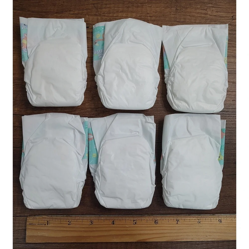 6 PACK REFILL DISPOSABLE DOLL DIAPERS Fits Baby Alive A13